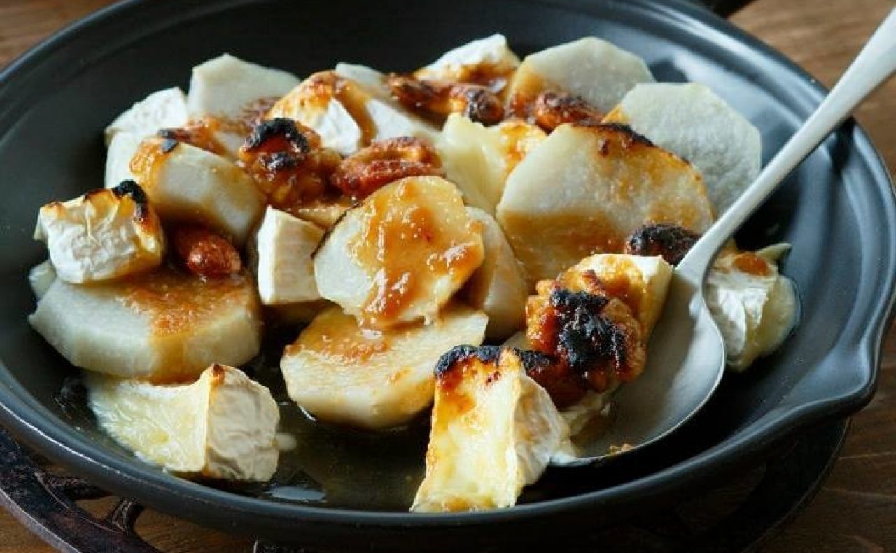 【レシピ】カマンベールと里芋の ハニー味噌ロースト